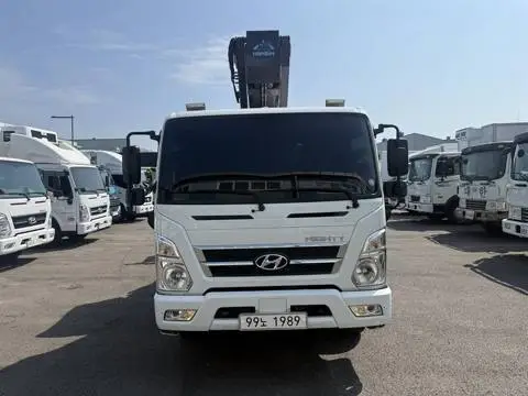 현대 올뉴마이티 3.5톤 고소작업차 2023년식 올뉴마이티 고소작업차 정면